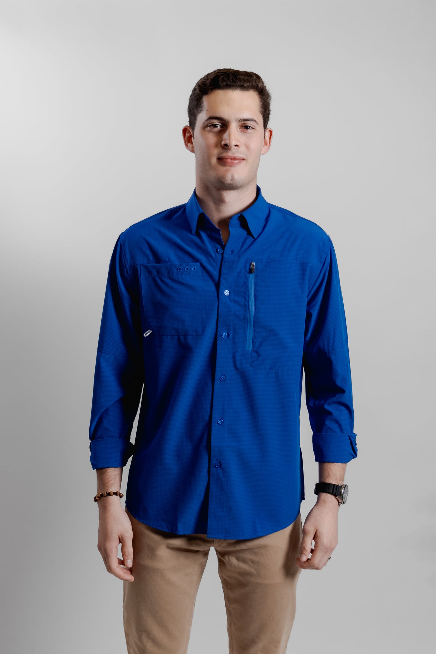 Camisa Pescador Regular Fit Manga Larga