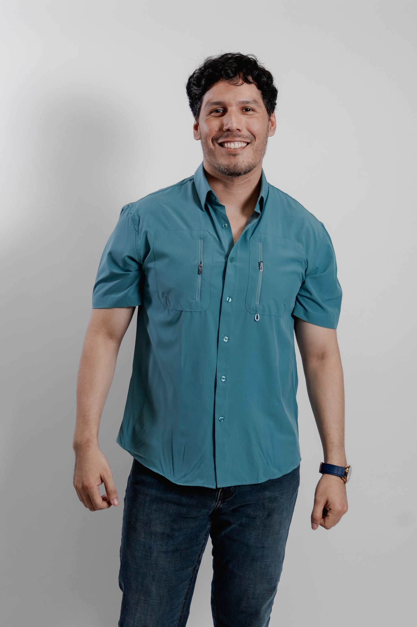 Camisa Pescador Manga Corta Regular Fit