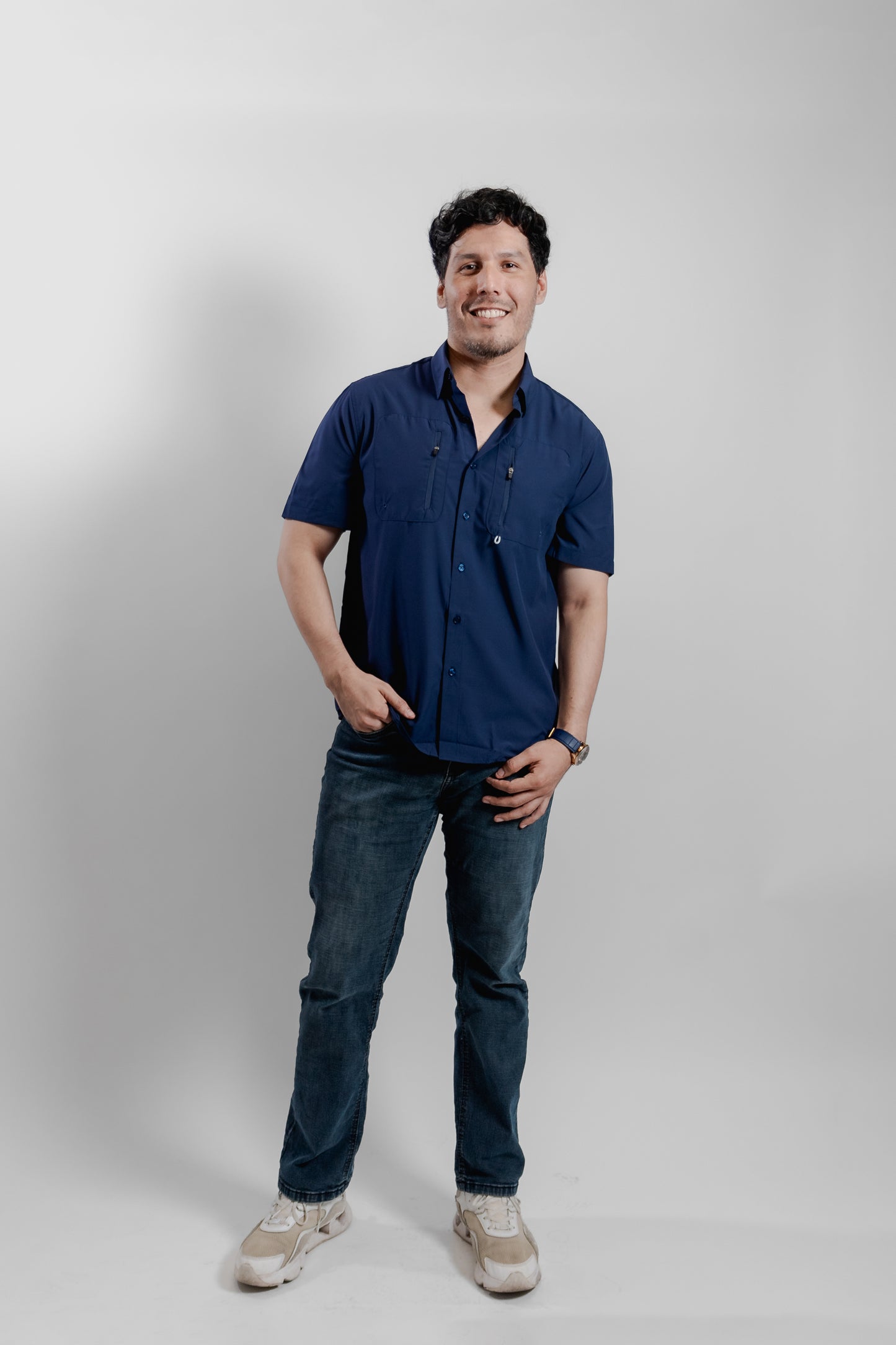 Camisa Pescador Manga Corta Regular Fit