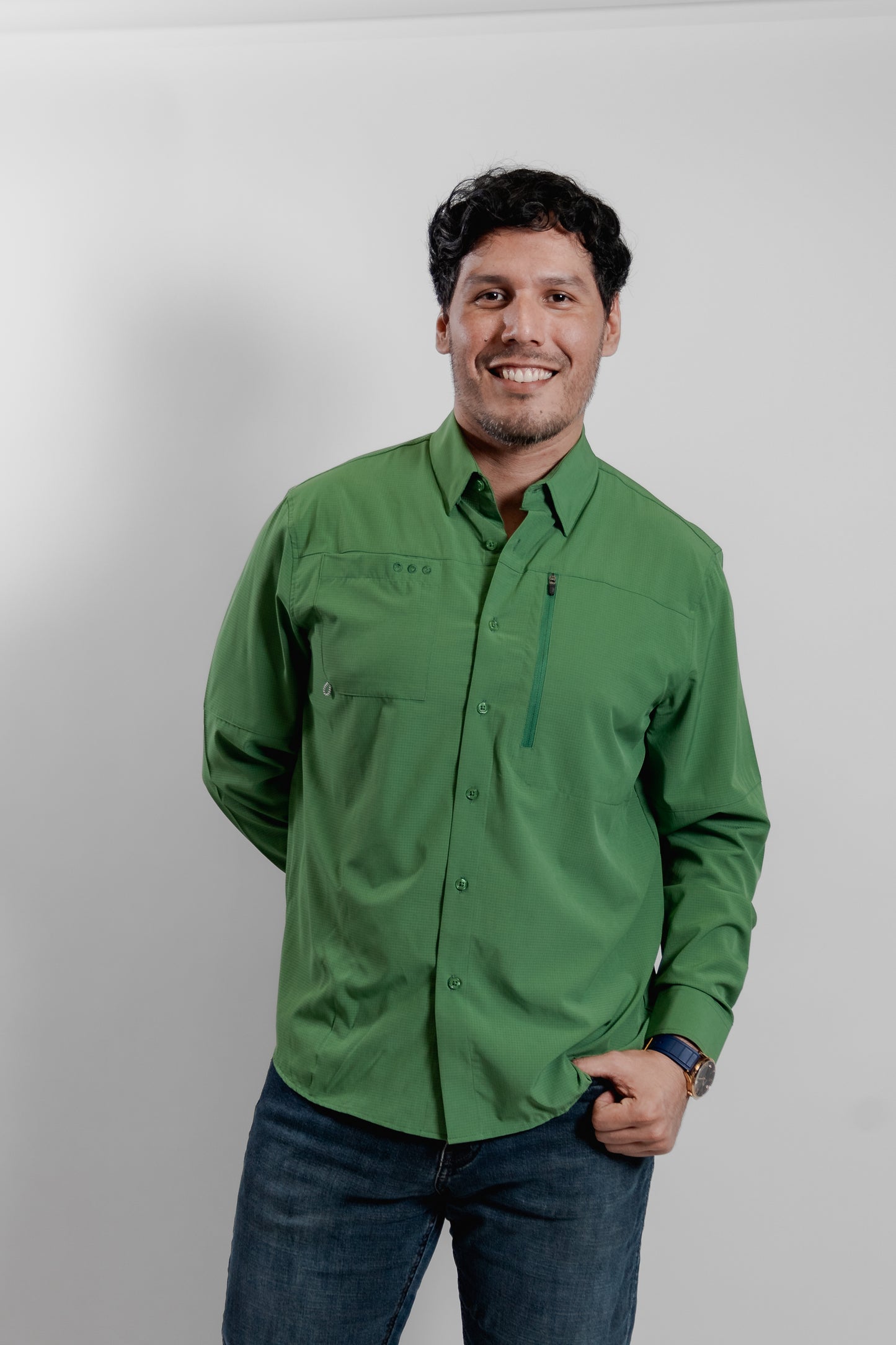 Camisa Pescador Regular Fit Manga Larga