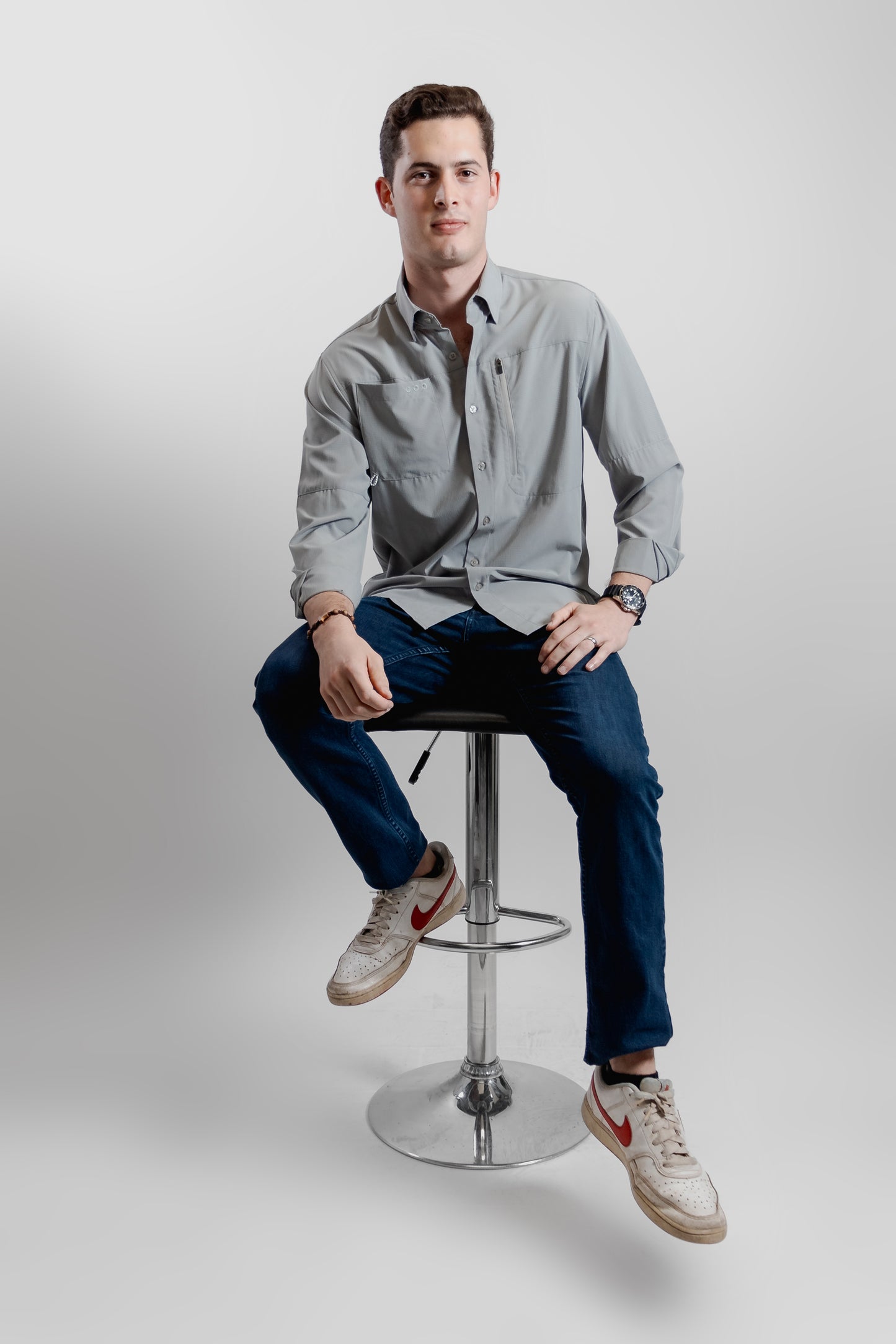 Camisa Pescador Regular Fit Manga Larga