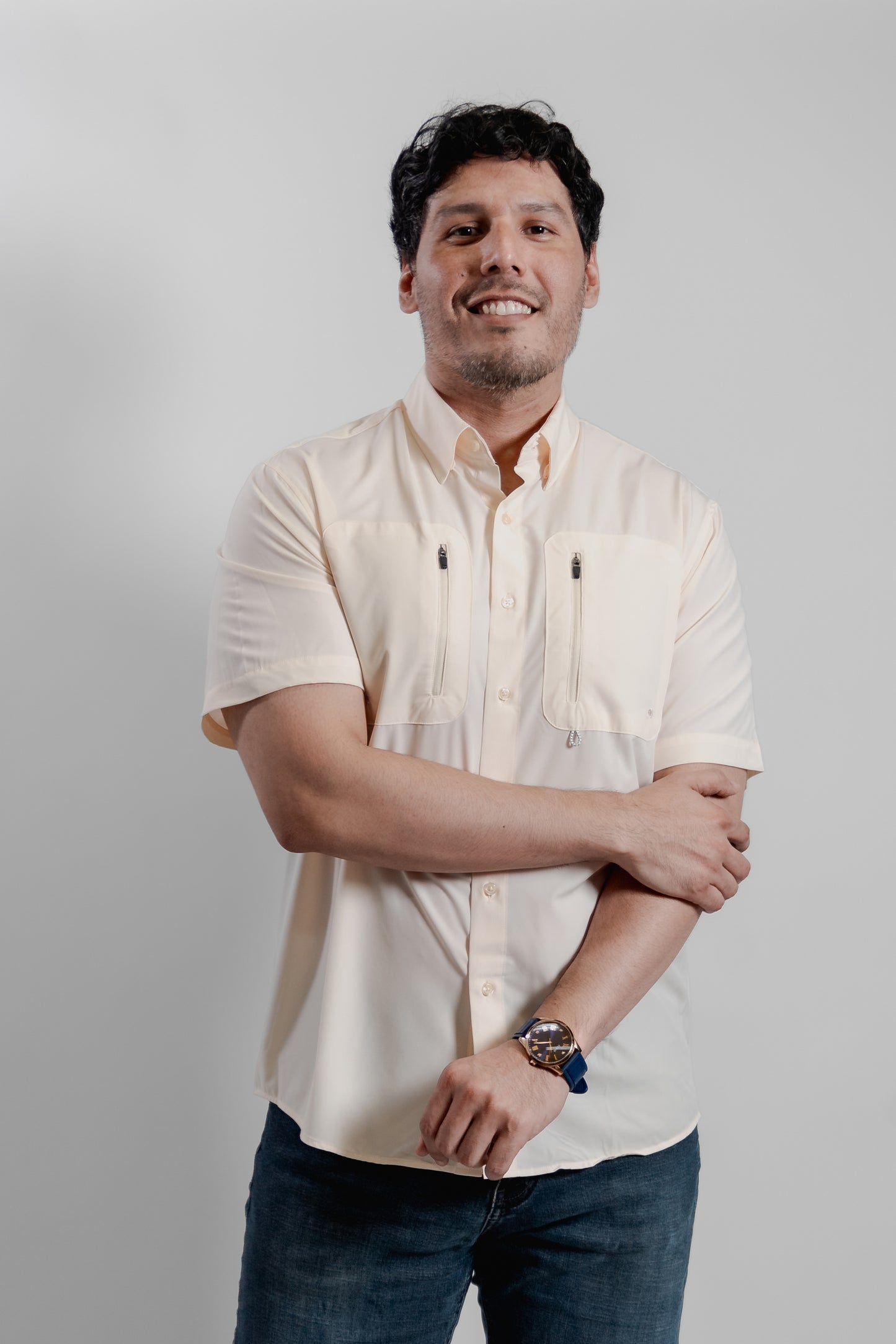 Camisa Pescador Manga Corta Regular Fit