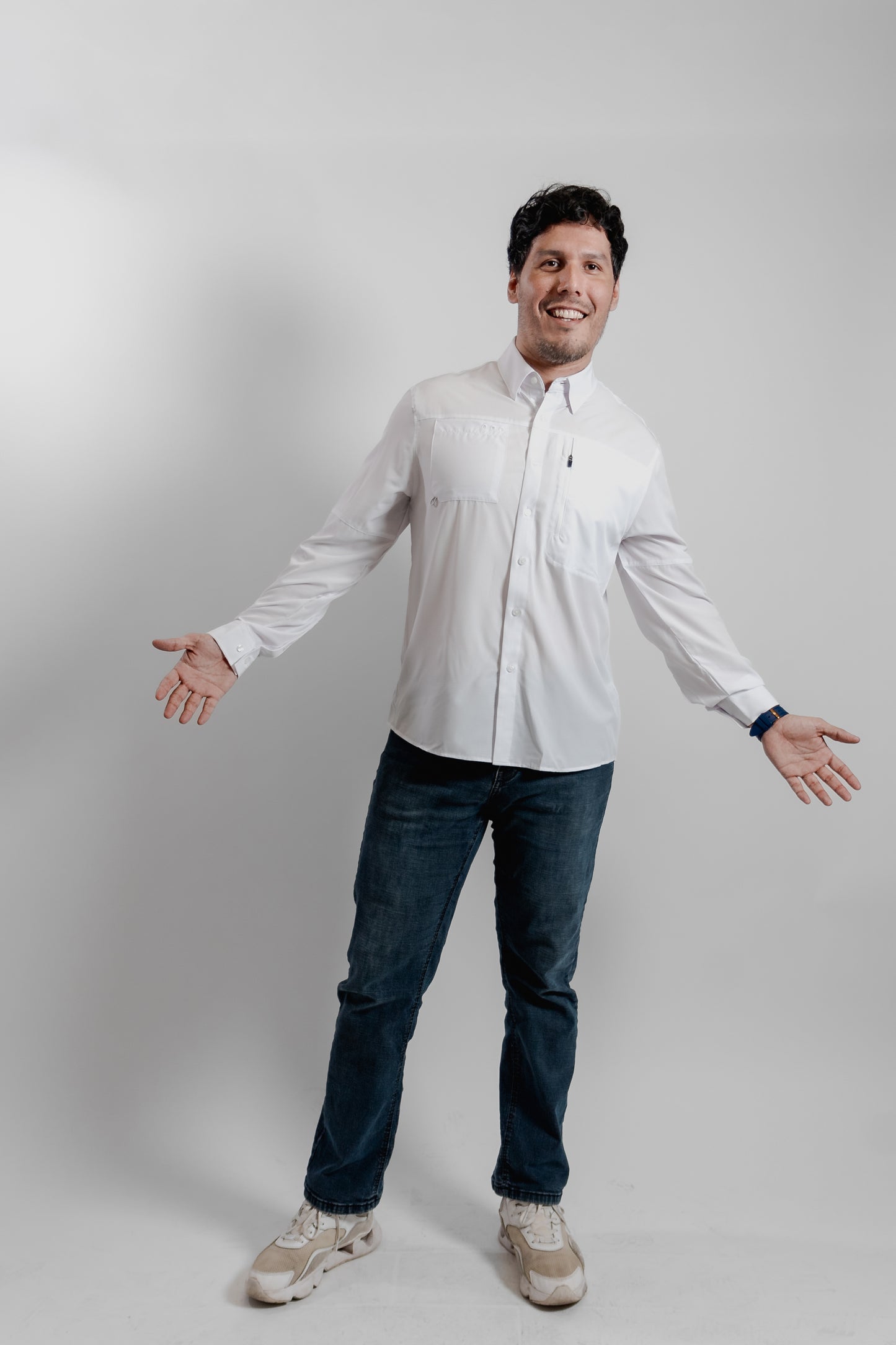 Camisa Pescador Regular Fit Manga Larga