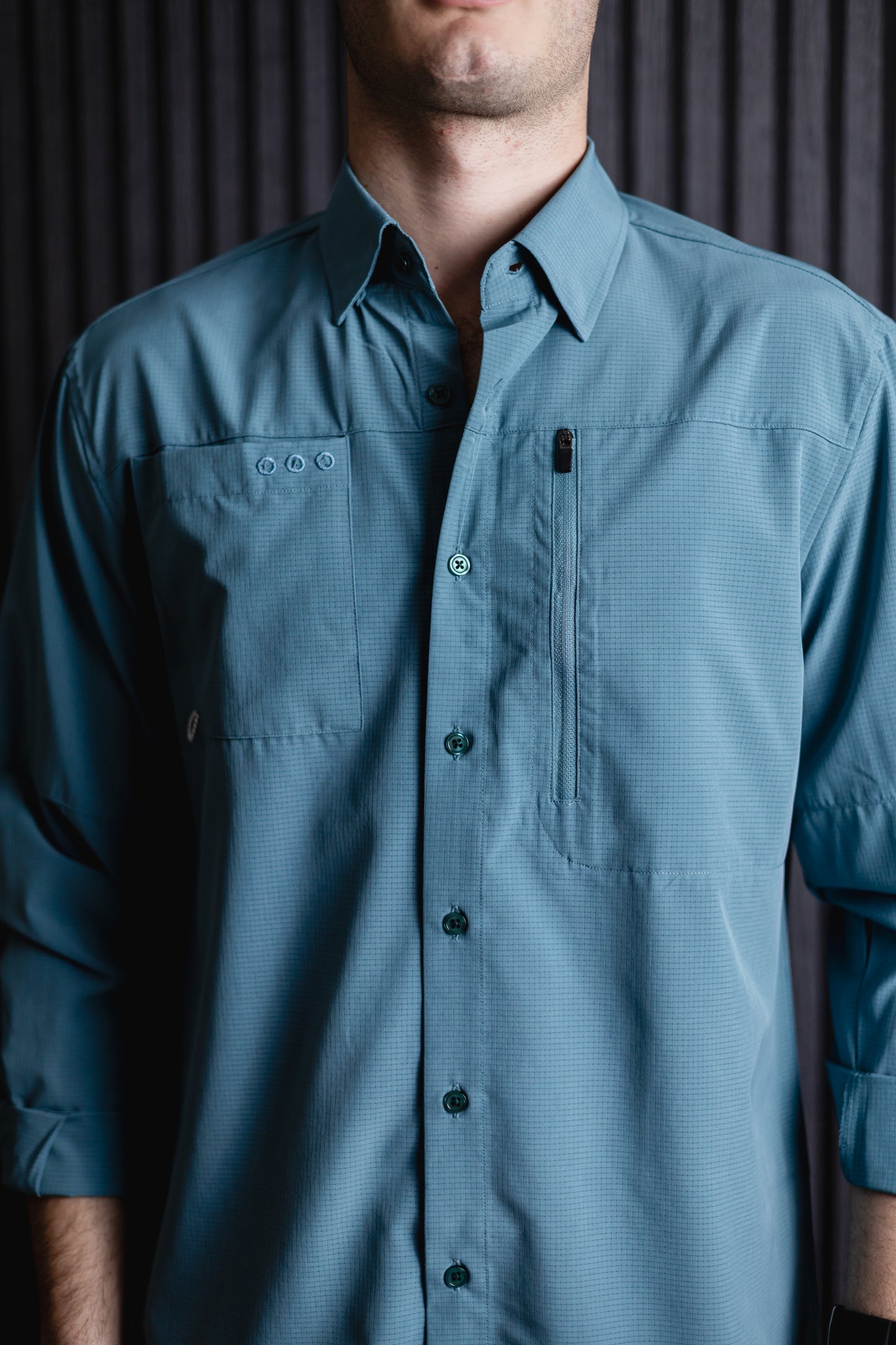 Camisa Pescador Regular Fit Manga Larga