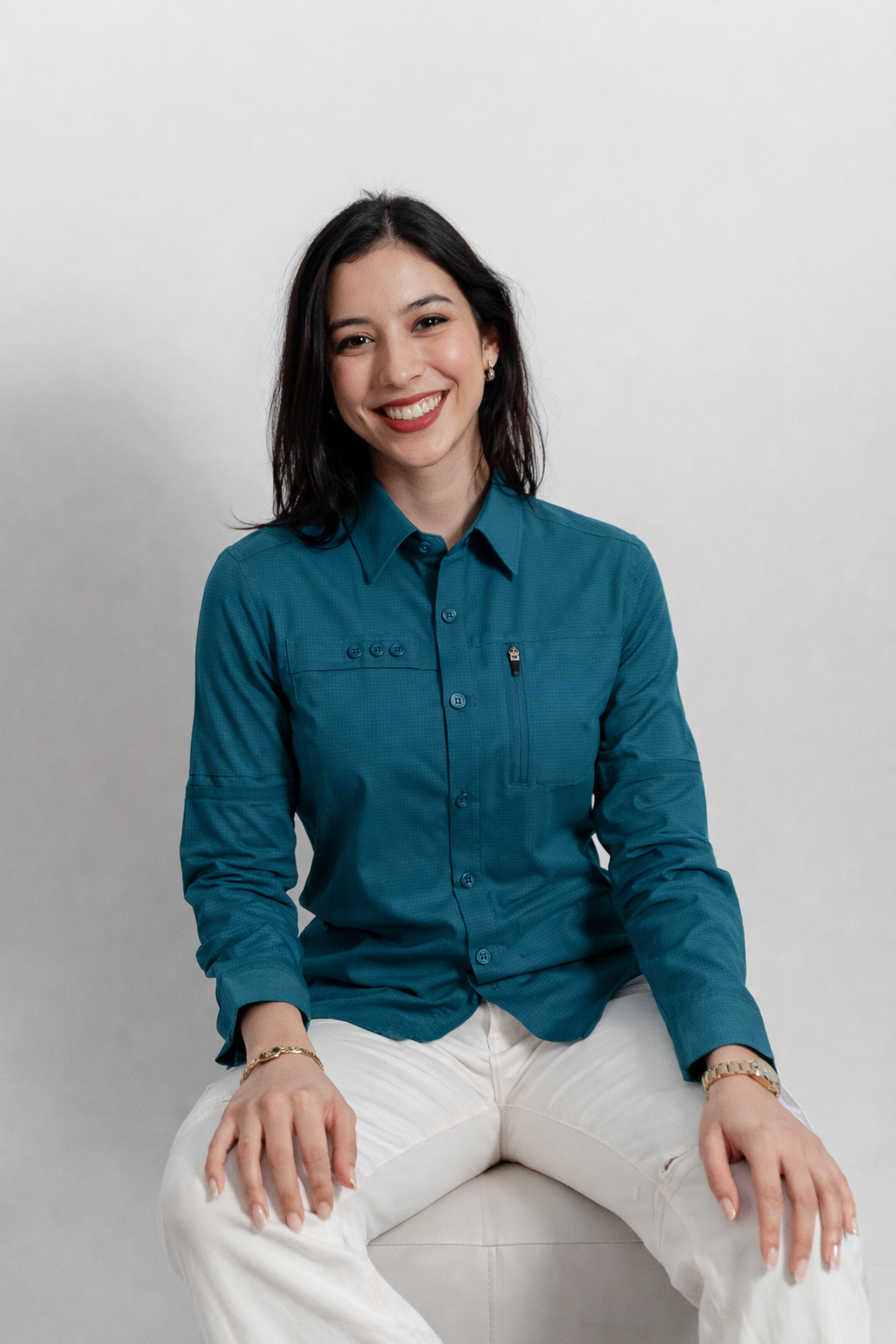 Camisa Pescador Mujer Microperforada