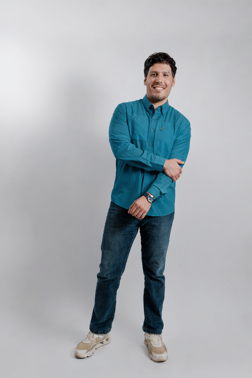 Camisa Pescador Regular Fit Manga Larga