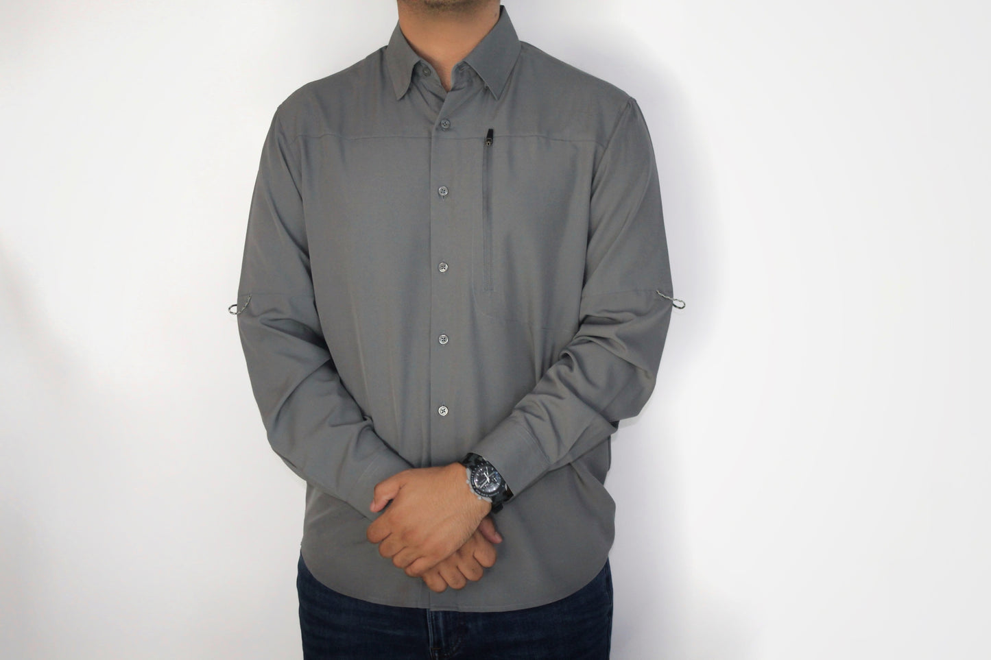 Camisa Pescador Manga Larga Modelo Clasico