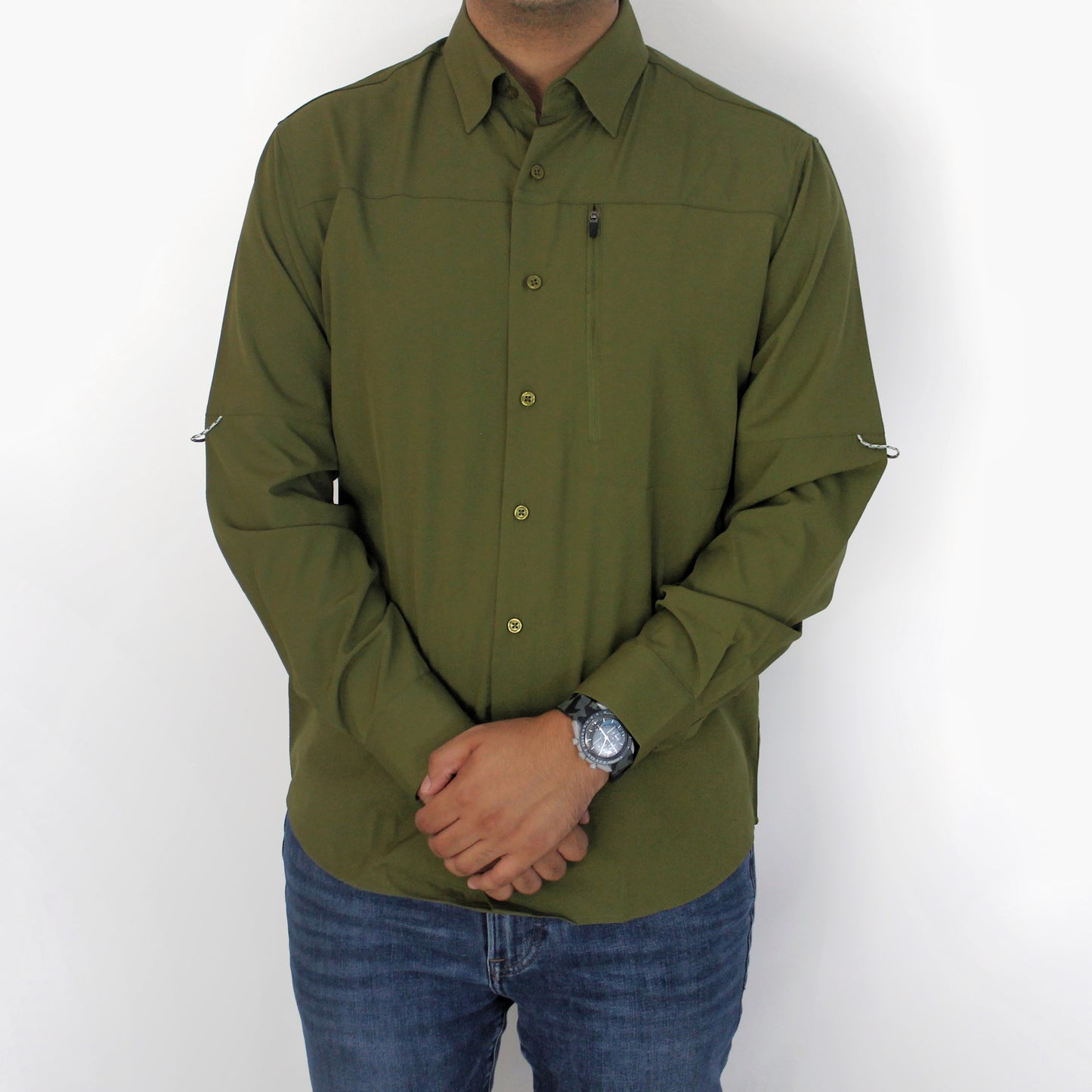 Camisa Pescador Manga Larga Modelo Clasico